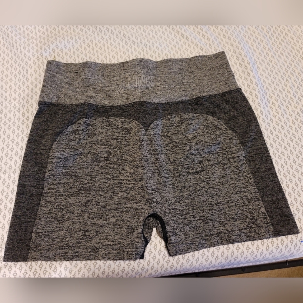 Grey Biker Shorts By Victoria Secret Pink, Size Large